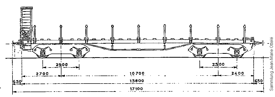 Skizze Schienenwagen PH 8539, Sammlung Jean-Marie Ottelé