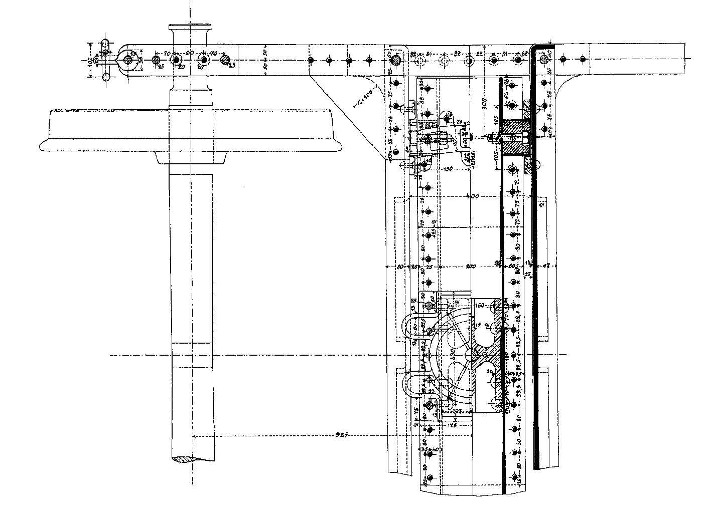 Diamond-Drehgestell, preussisch, Zeichnung VI d 7 II. Auflage, Draufsicht