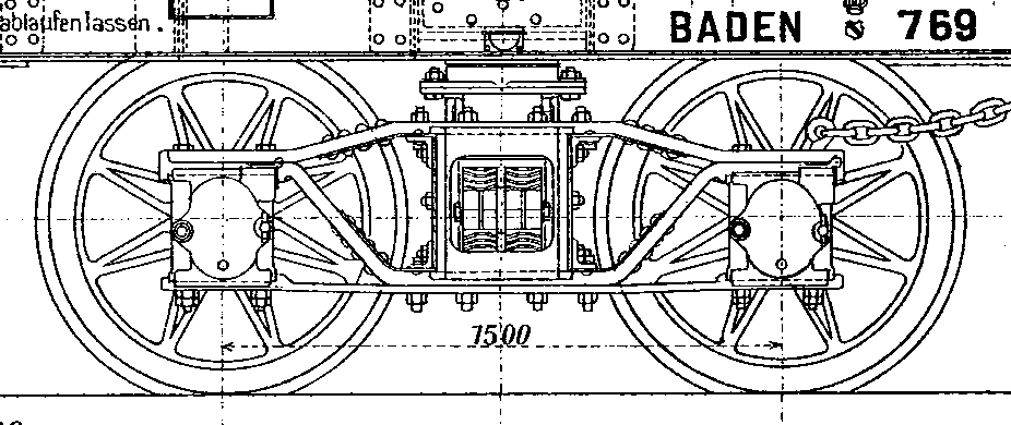 Diamond-Drehgestell, Baden, 1903, Achsstand 1500 mm