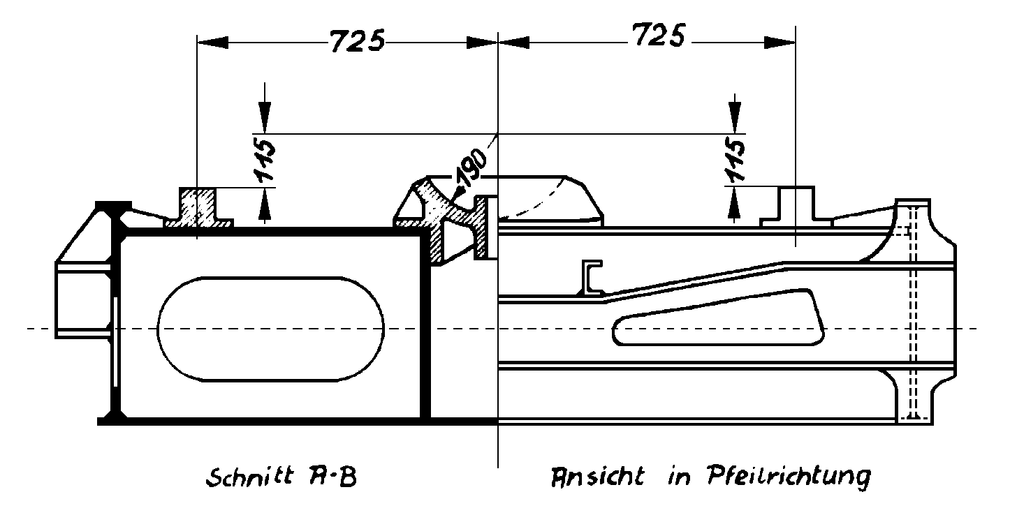 Drehgestell nach Zeichnung D 643 a (Kopf- und Hauptquertrger)