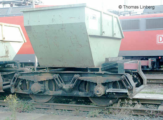 MiSi Bauart 661, umgebaut zu Wagen für Abraumkübel; Foto: Thomas Linberg