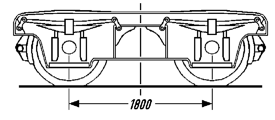 Drehgestell BA 981 Reichswerke, nach Bild 32 b, Skizze: Hermann Jahn