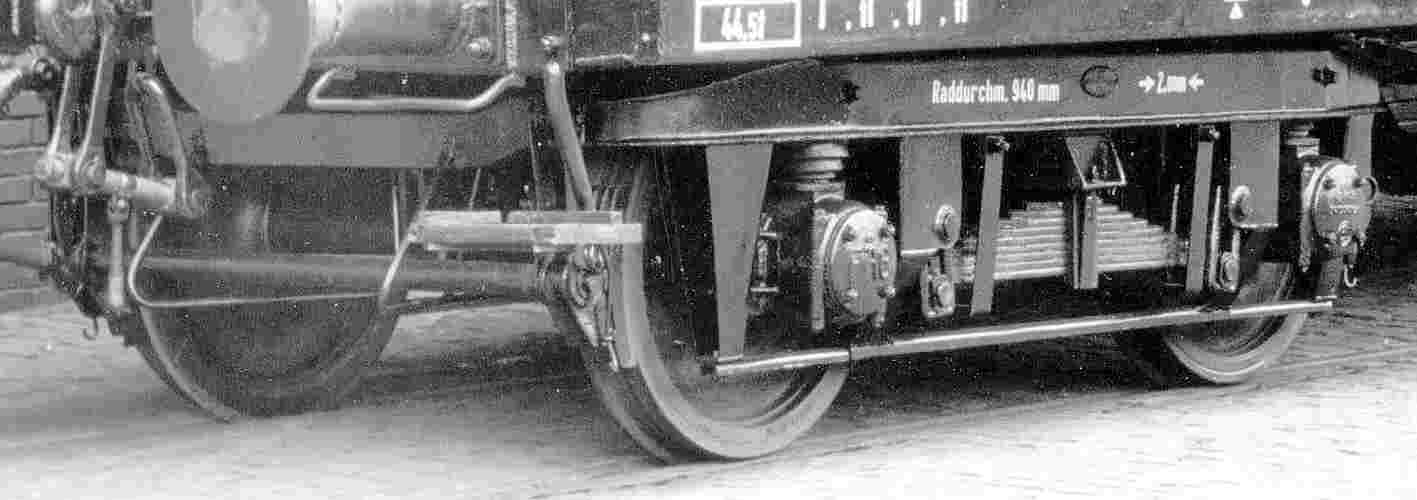 Hutprofil-Drehgestell Bauart Reichsbahn mit Wiege, Werkfoto SEAG, Sammlung Carstens