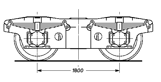 Geschweißtes Drehgestell, Österreich Güt 1952 SGP, Skizze: Hermann Jahn