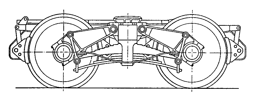 Drehgestell Bauart Alusuisse, Prototyp, Seitenansicht